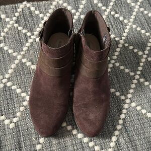 Women’s Brown/ Maroon Suede Ankle Boots